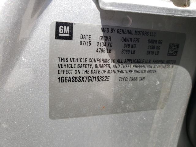 1G6AS5SX7G0103225 - 2016 CADILLAC CTS PERFORMANCE COLLECTION Gümüş fotoğraf 12