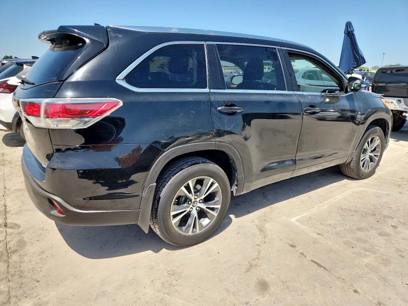 5TDKKRFH0GS505306 - 2016 TOYOTA HIGHLANDER XLE 黑色 照片 3