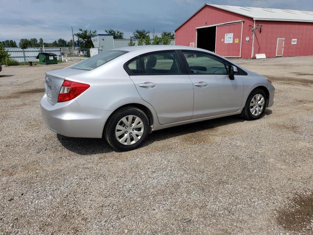 2HGFB2F47CH057548 - 2012 HONDA CIVIC LX SILVER photo 3