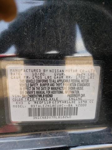 3N1CN8DV7ML818260 - 2021 NISSAN VERSA S BLACK photo 12