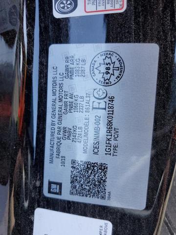 1G1FK1R68K0118746 - 2019 CHEVROLET CAMARO ZL1 黑色 照片 12