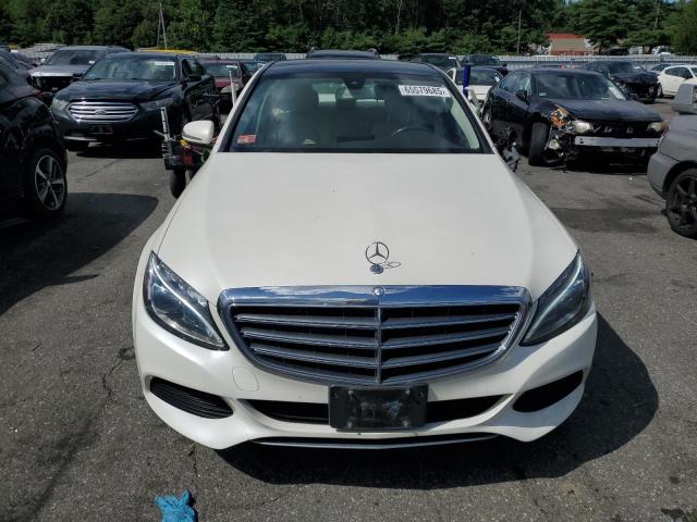 55SWF4KB1HU179823 - 2017 MERCEDES-BENZ C 300 4MATIC WHITE photo 5