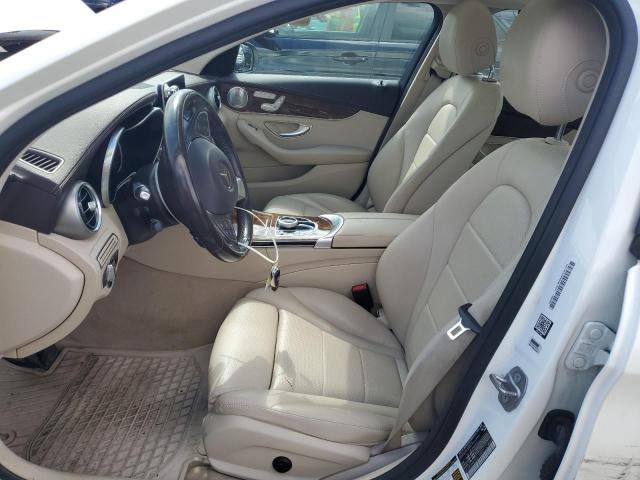 55SWF4KB1HU179823 - 2017 MERCEDES-BENZ C 300 4MATIC WHITE photo 7