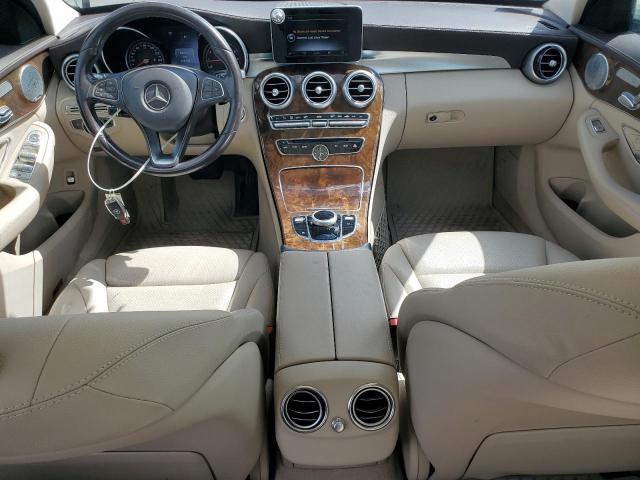 55SWF4KB1HU179823 - 2017 MERCEDES-BENZ C 300 4MATIC WHITE photo 8