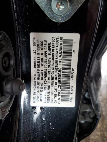 19XFC2F89KE002382 - 2019 HONDA CIVIC SPORT 黑色 照片 12