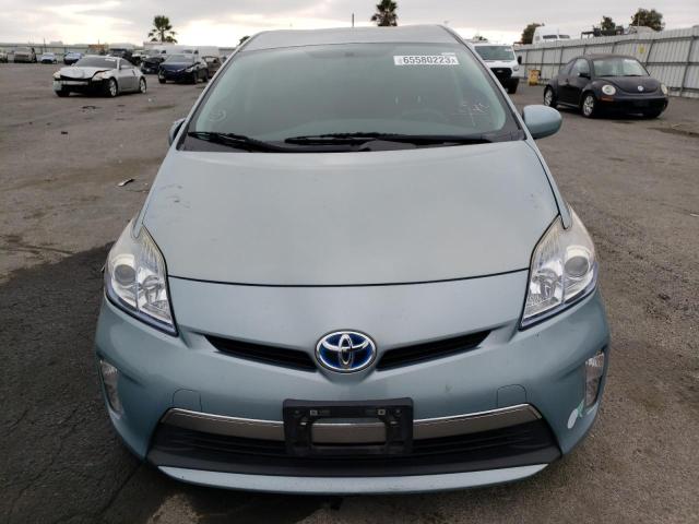 JTDKN3DP8F3071716 - 2015 TOYOTA PRIUS PLUG TURQUOISE photo 5