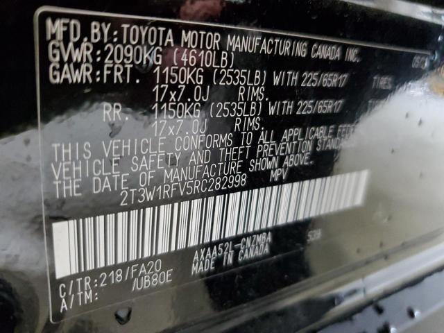 2T3W1RFV5RC282998 - 2024 TOYOTA RAV4 XLE BLACK photo 13