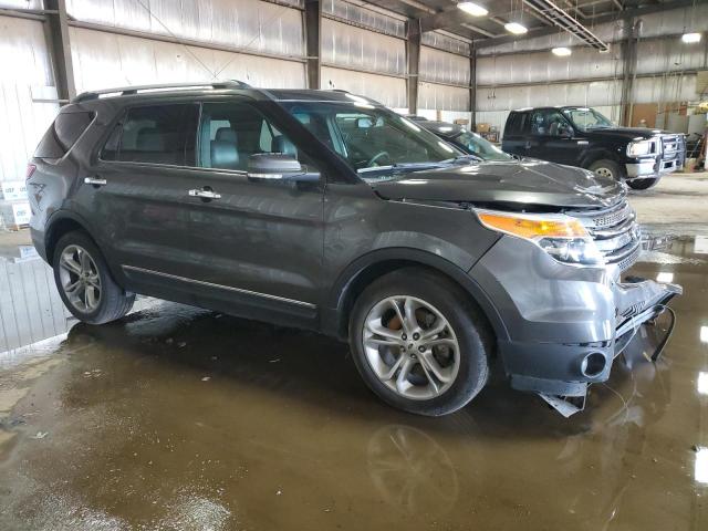 1FM5K8F81FGB65403 - 2015 FORD EXPLORER LIMITED GRAY photo 4