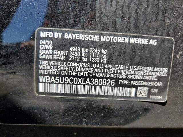 WBA5U9C0XLA380826 - 2020 BMW M340XI BLACK photo 13