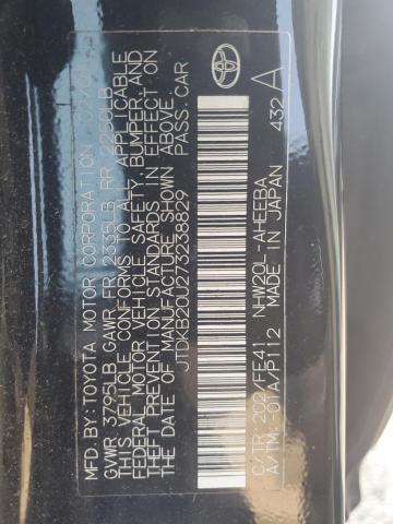 JTDKB20U273238829 - 2007 TOYOTA PRIUS BLACK photo 12