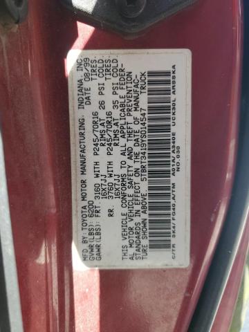 5TBRT3419YS014547 - 2000 TOYOTA TUNDRA ACCESS CAB RED photo 12