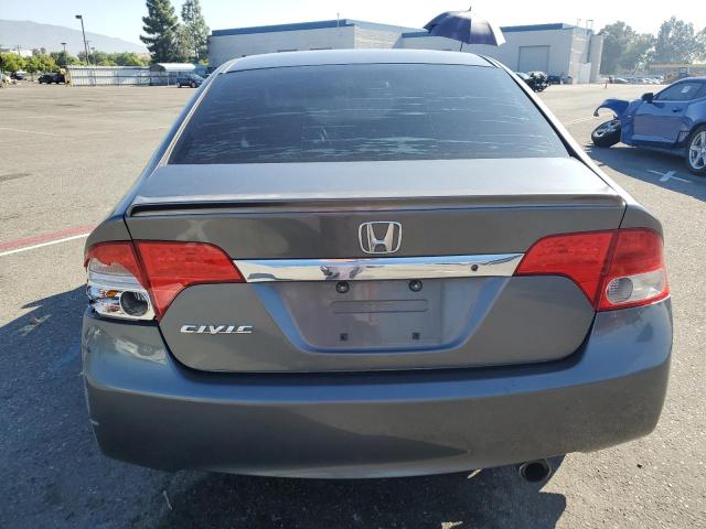 2HGFA16669H340191 - 2009 HONDA CIVIC LX-S ნაცრისფერი ფოტო 6