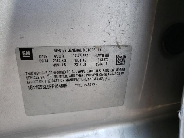 1G11C5SL9FF164605 - 2015 CHEVROLET MALIBU 1LT 银色 照片 13