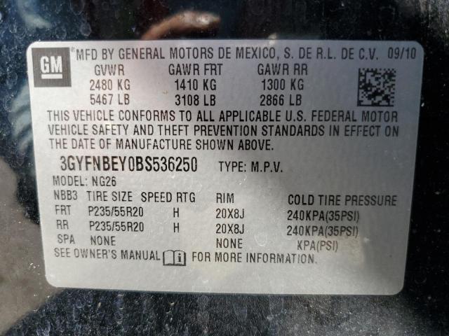 3GYFNBEY0BS536250 - 2011 CADILLAC SRX PERFORMANCE COLLECTION Қара фото 12