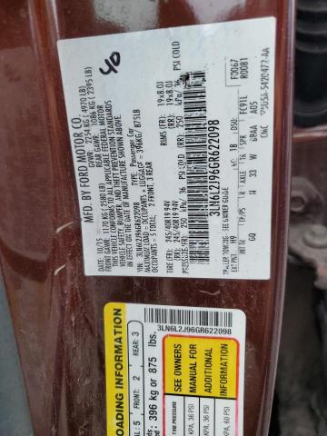 3LN6L2J96GR622098 - 2016 LINCOLN MKZ BURGUNDY photo 12