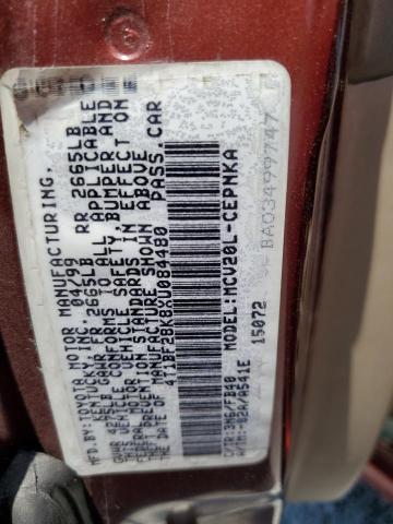 4T1BF28K8XU084480 - 1999 TOYOTA CAMRY LE RED photo 23