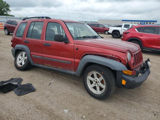 1J4GL48K57W521767 - 2007 JEEP LIBERTY SPORT 红色 照片 4