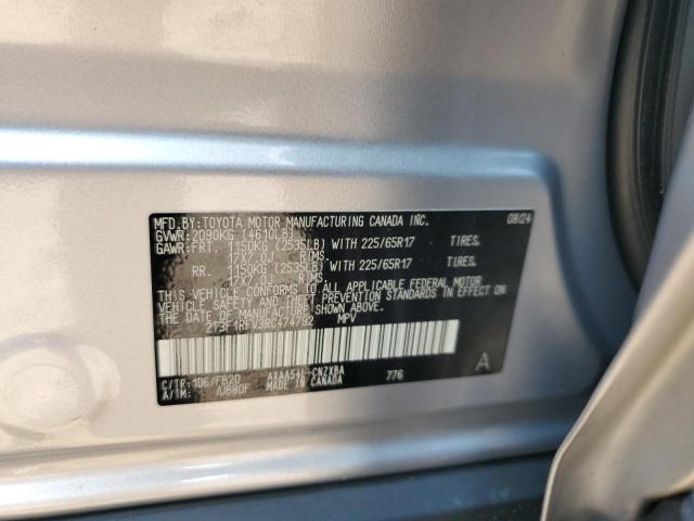 2T3F1RFV3RC474792 - 2024 TOYOTA RAV4 LE Արծաթագույն լուսանկար 14
