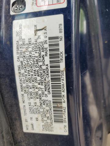 5TETU62NX5Z040333 - 2005 TOYOTA TACOMA PRERUNNER ACCESS CAB BLUE photo 12