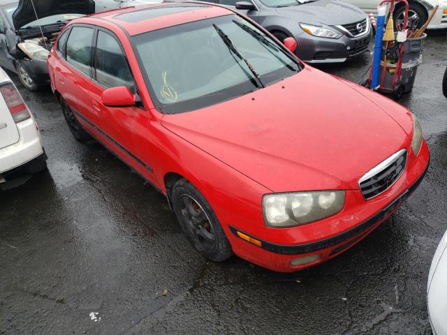 KMHDN55D72U054222 - 2002 HYUNDAI ELANTRA RED photo 1