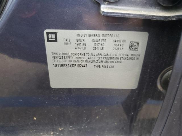 1G11B5SAXDF182447 - 2013 CHEVROLET MALIBU LS ლურჯი ფოტო 12