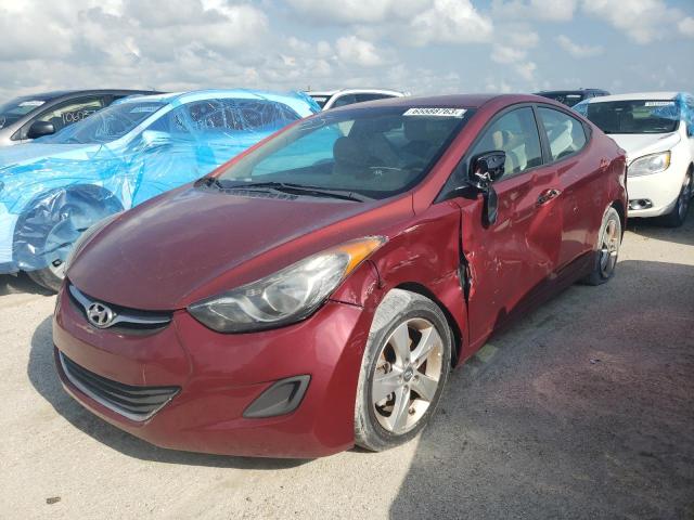 5NPDH4AE3DH407816 - 2013 HYUNDAI ELANTRA GLS RED photo 2