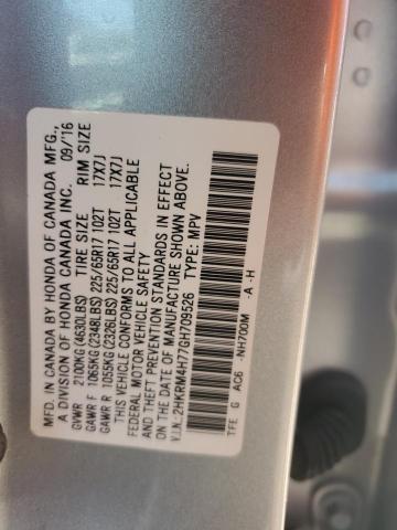 2HKRM4H77GH709526 - 2016 HONDA CR-V EXL SILVER photo 14