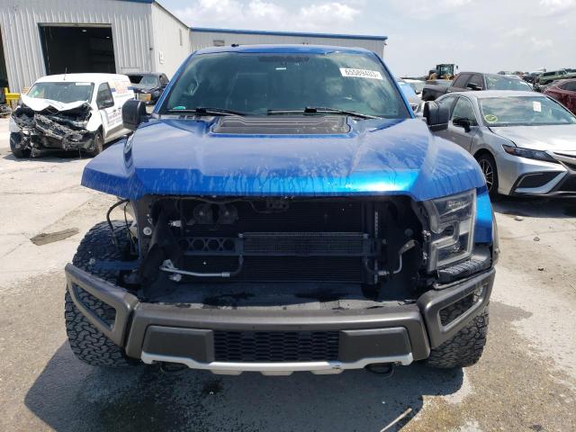 1FTFW1RG9JFD36761 - 2018 FORD F150 RAPTOR BLUE photo 5