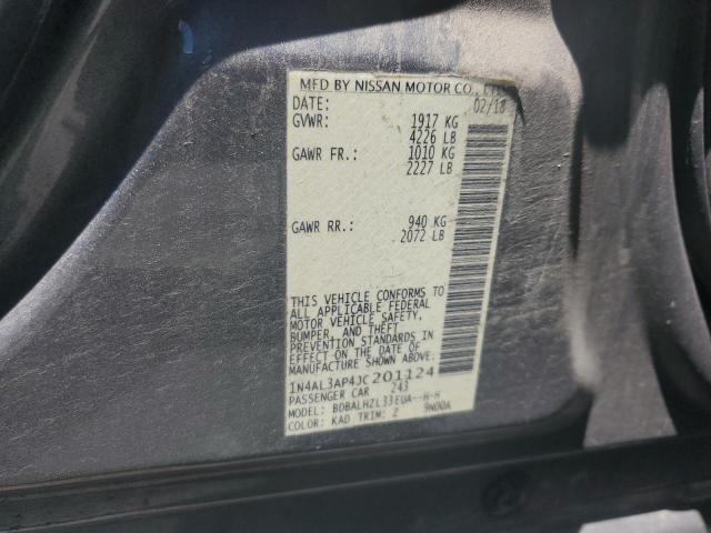 1N4AL3AP4JC201124 - 2018 NISSAN ALTIMA 2.5 GRAY photo 12