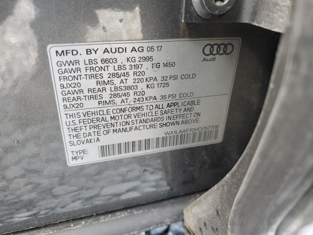 WA1LAAF70HD057706 - 2017 AUDI Q7 PREMIUM PLUS Argent photo 13