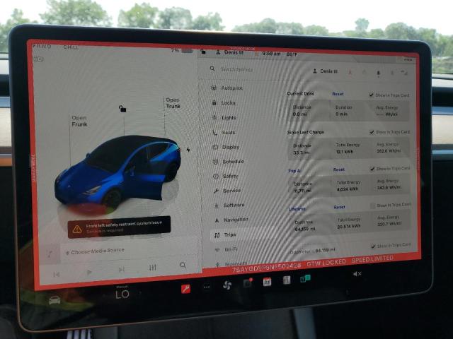 7SAYGDEF6NF502428 - 2022 TESLA MODEL Y Mavi foto 9