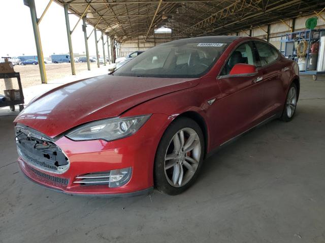 5YJSA1H18EFP40512 - 2014 TESLA MODEL S ყავისფერი ფოტო 1