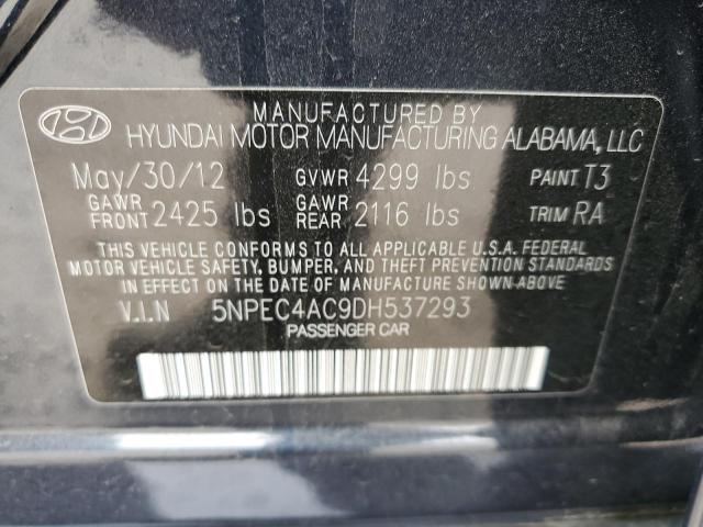 5NPEC4AC9DH537293 - 2013 HYUNDAI SONATA SE GRAY photo 10