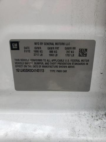 1G1JA5SH3C4143113 - 2012 CHEVROLET SONIC LS Ağ foto 12