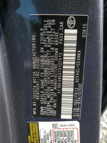 4T1BE46KX7U127413 - 2007 TOYOTA CAMRY CE 灰色 照片 13