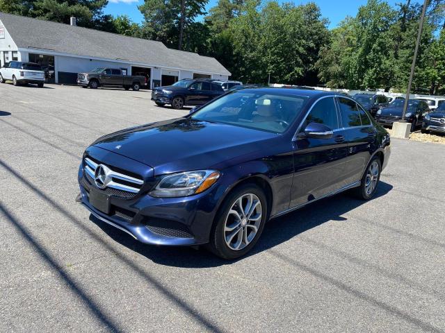 55SWF4KB4FU073279 - 2015 MERCEDES-BENZ C 300 4MATIC BLUE photo 1