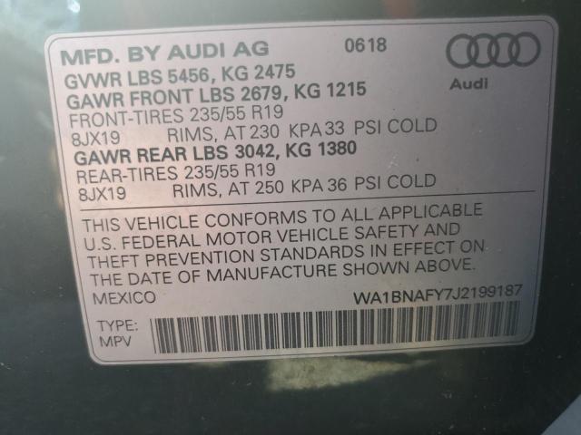 WA1BNAFY7J2199187 - 2018 AUDI Q5 PREMIUM PLUS ნაცრისფერი ფოტო 13