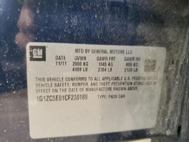 1G1ZC5E01CF230189 - 2012 CHEVROLET MALIBU 1LT BLUE photo 12