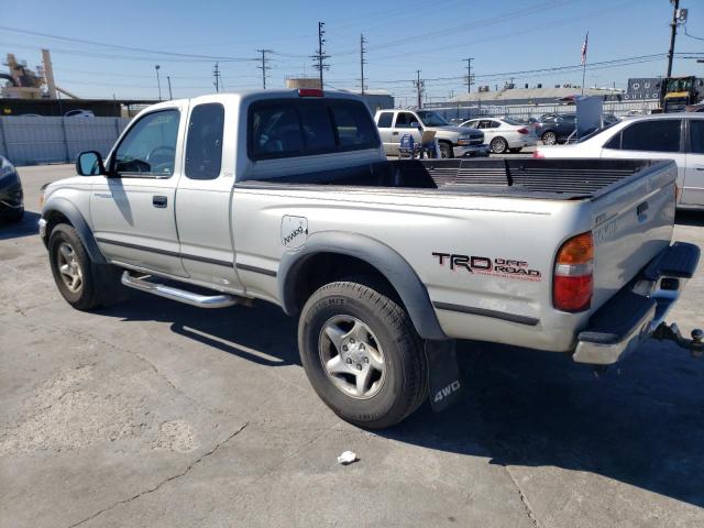 5TEWN72N71Z860461 - 2001 TOYOTA TACOMA XTRACAB SILVER photo 2