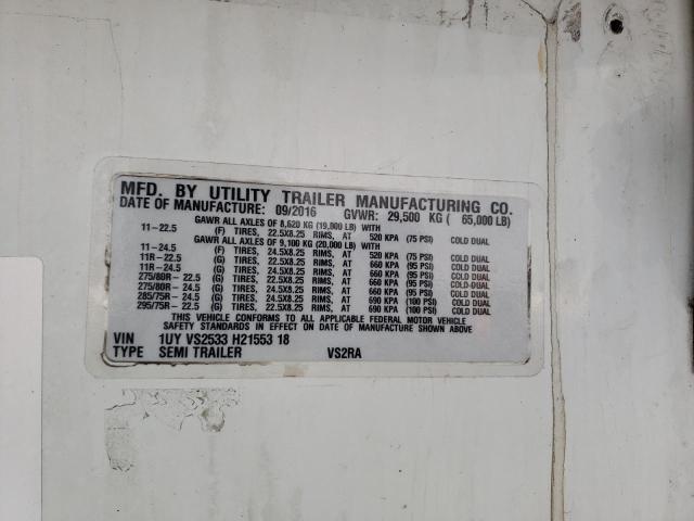 1UYVS2533H2155318 - 2017 UTILITY TRAILER Ağ foto 10