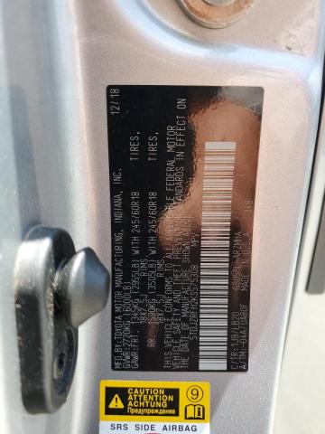 5TDJZRFH2KS575308 - 2019 TOYOTA HIGHLANDER SE SILVER photo 13