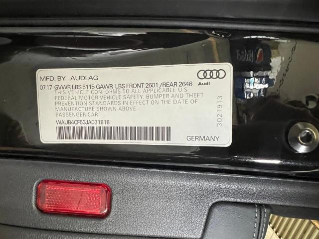WAUB4CF53JA031818 - 2018 AUDI S5 PREMIUM PLUS შავი ფოტო 10