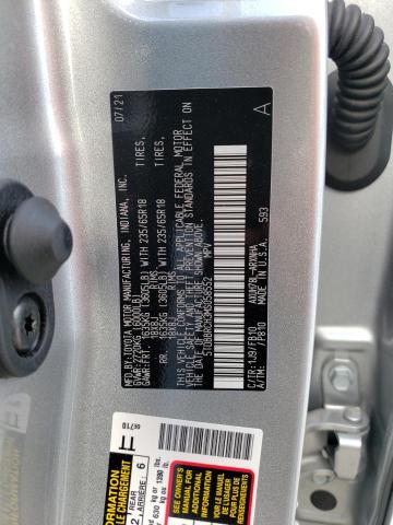 5TDBBRCH3MS058552 - 2021 TOYOTA HIGHLANDER HYBRID LE SILVER photo 13