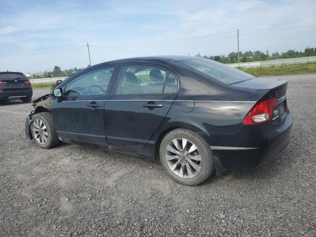 2HGFA16029H017395 - 2009 HONDA CIVIC EXL BLACK photo 2