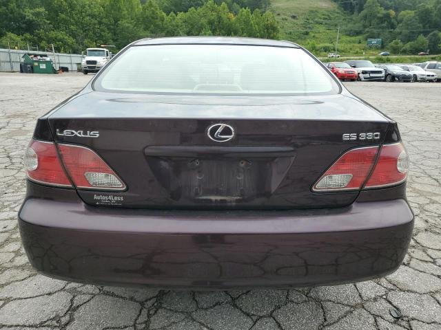 JTHBA30G445023924 - 2004 LEXUS ES 330 MAROON photo 6