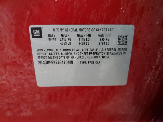 2G4GK5EX2E9170400 - 2014 BUICK REGAL 红色 照片 12
