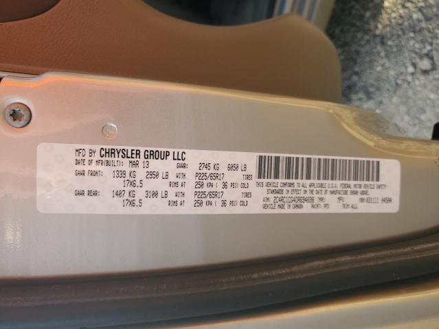 2C4RC1CG4DR694698 - 2013 CHRYSLER TOWN & COU TOURING L TAN photo 13