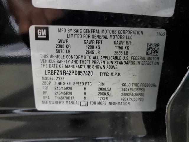 LRBFZNR42PD057420 - 2023 BUICK ENVISION ESSENCE BLACK photo 12