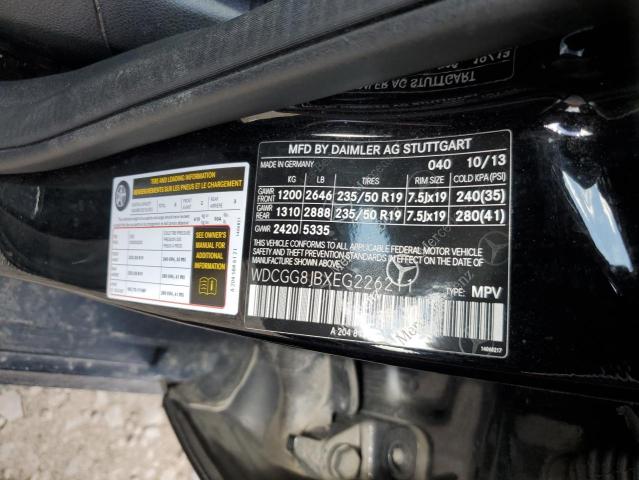 WDCGG8JBXEG226211 - 2014 MERCEDES-BENZ GLK 350 4MATIC BLACK photo 12