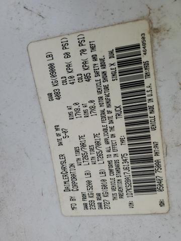 1D7KS28A17J613475 - 2007 DODGE RAM 2500 ST თეთრი ფოტო 12